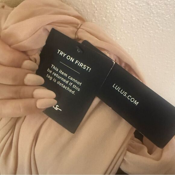 Lulu’s Blush Pink Maxi Bridesmaid Dress medium - Picture 7 of 8